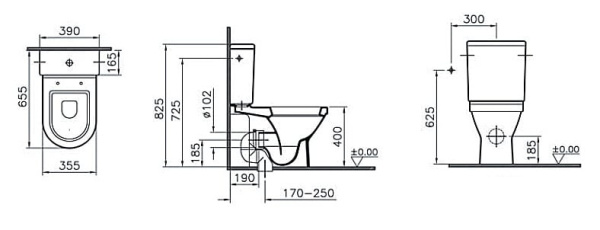 Унитаз VITRA S50 9736B003-1162