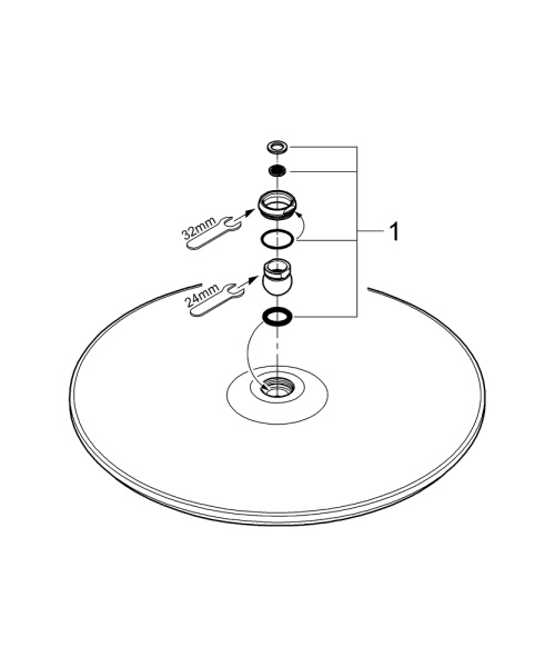 Верхний душ Grohe Rainshower Jumbo 28778 000 (28778000) хром