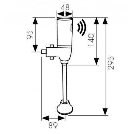 Сливной механизм KАISER автомат для писсуара Sensor (3800)
