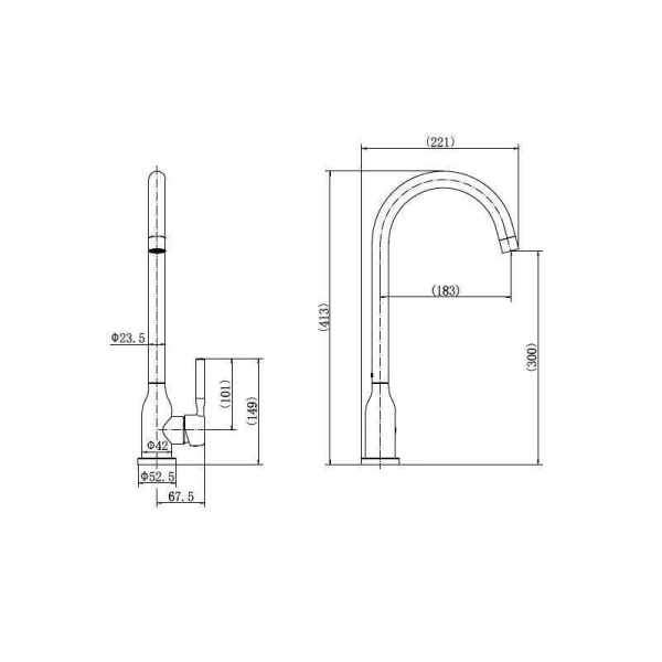 Смеситель для кухни FASHUN A54022 Смеситель для кухни FASHUN A54022