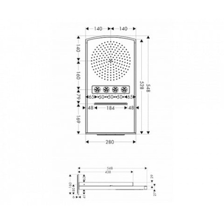 Верхний душ Hansgrohe Rainfall 28411400
