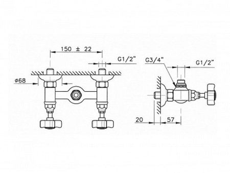 Сместель для душа Nicolazzi Half Dome Crystal 1425GB93