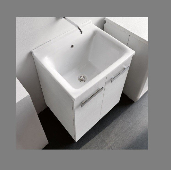 Комплект для постирочной с сифоном Kerasan Aquadom 9165k3*0 белый матовый 