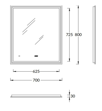 Зеркало (70х80) Kerama Marazzi Tecno TE.mi.70
