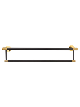 Полотенцедержатель с полкой WONZON & WOGHAND MAJESTIC, черный/золото WW-9281
