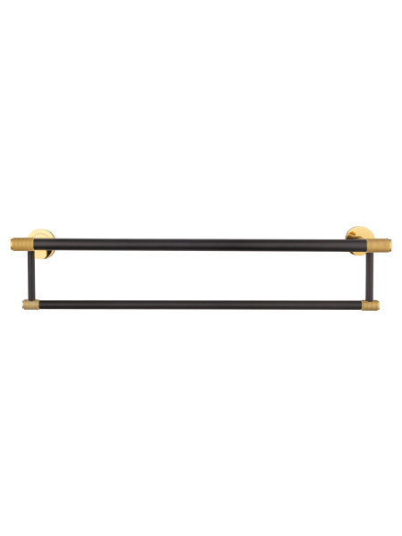 Полотенцедержатель с полкой WONZON & WOGHAND MAJESTIC, черный/золото WW-9281