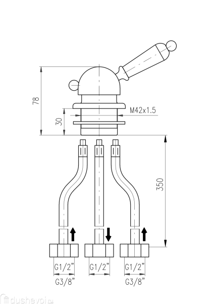 Смеситель на борт ванны Rav Slezak Labe L568.5SM