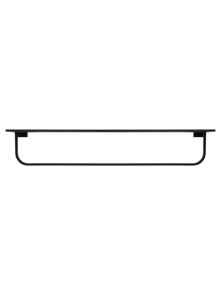 Полотенцедержатель с полкой WONZON & WOGHAND ECLIPSE, черный WW-9181-BL