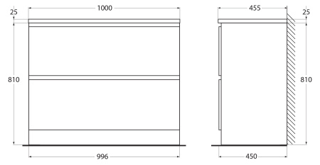 База под раковину напольная BelBagno ALBANO-1000-2C-PIA-RR Rovere Rustico