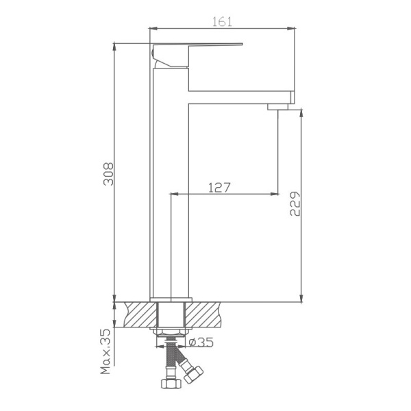 Смеситель для раковины Haiba HB11803 Смеситель для раковины Haiba HB11803