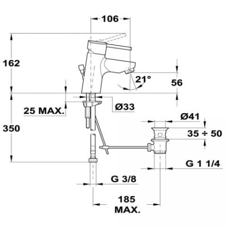 Смеситель для раковины Teka ARES 233420210 (23.342.02.10)