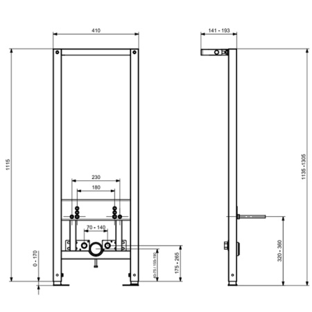 Инсталляция для биде Cersanit AQUA 63385