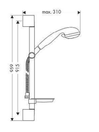 Душевой гарнитур HANSGROHE Crometta 3jet/Unica C 27749000