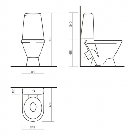 Унитаз-компакт Sanita Лада LDASACC01010711