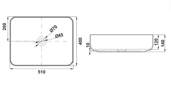 Раковина Jorno Melana MLN-320353MB