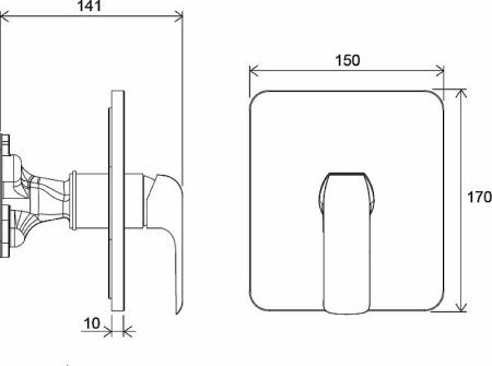 Смеситель для душа Ravak Flat FL 066.00 X070124