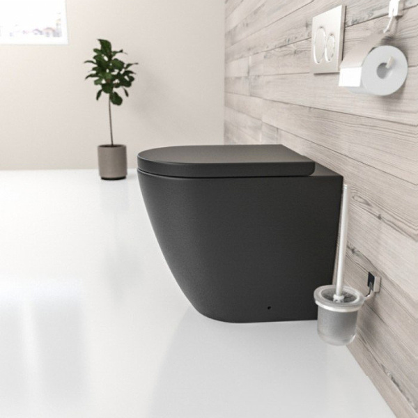 Подвесной безободковый унитаз с сиденьем микролифт beWash Aldo BKFSR101565