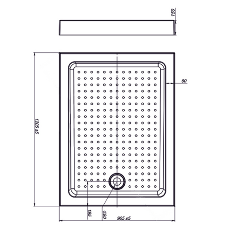 Душевой поддон акриловый Vincea (120х90) VST-3AR-9012
