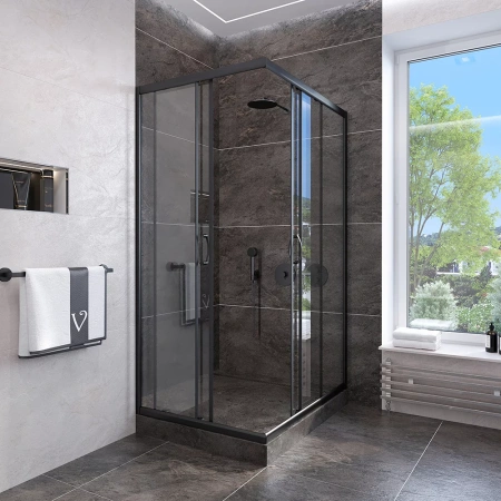 Душевой угол Veconi Rovigo RV-113B, (80x80) RV113B-80-01-C4