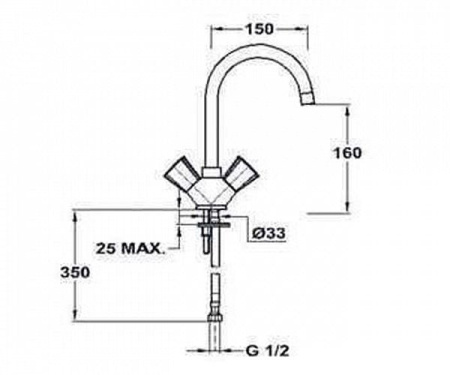 Смеситель для умывальника ГОЛЬФ 104 140-1263-00