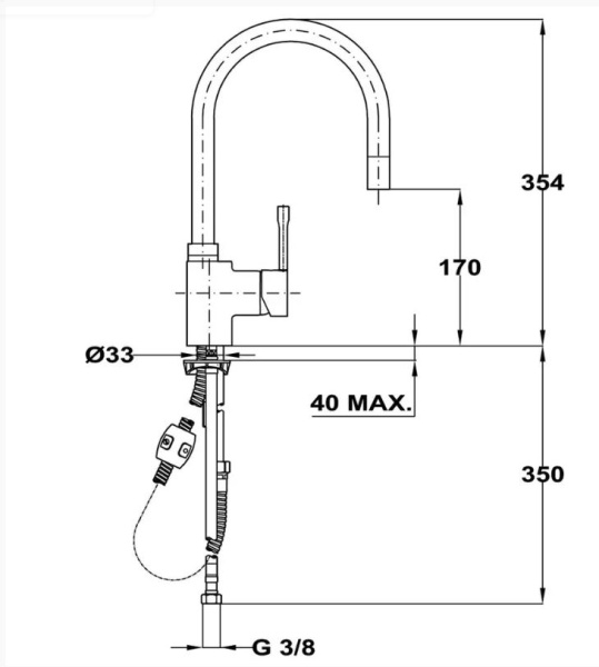 Смеситель для кухни Teka ARES 239981200