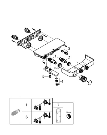Термостат для ванны Grohe Grohtherm SmartControl 34718 000 (34718000) хром