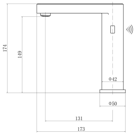 Смеситель для раковины сенсорный Faraday FA-T81001-7