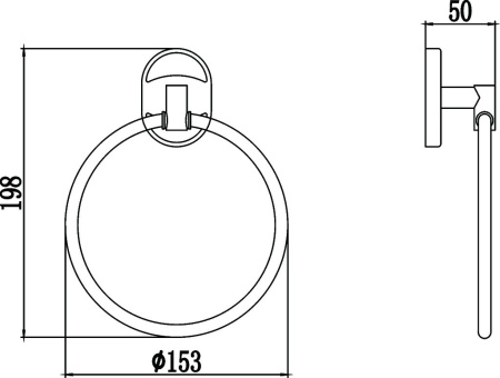 Держатель для полотенец кольцевой Savol 70 S-007060
