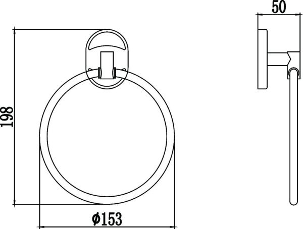 Держатель для полотенец кольцевой Savol 70 S-007060