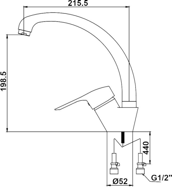 Смеситель для кухонной мойки  KAISER City (21144)