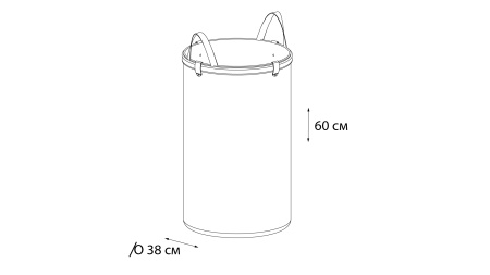 Корзина для белья с ручками Fixsen, коричневая, 80 литров FX-1034