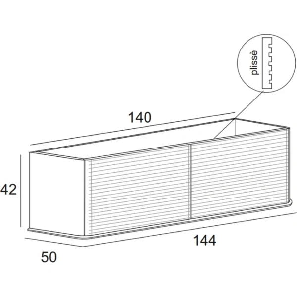 Тумба под раковину Cezares Idra 55814  подвесная, Noce