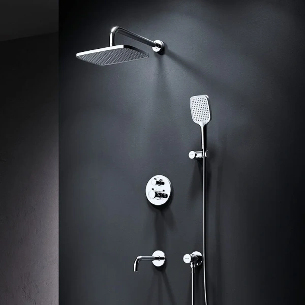 Душевой комплект термостатический с изливом Am.Pm X-Joy FT85A3RH40 хром