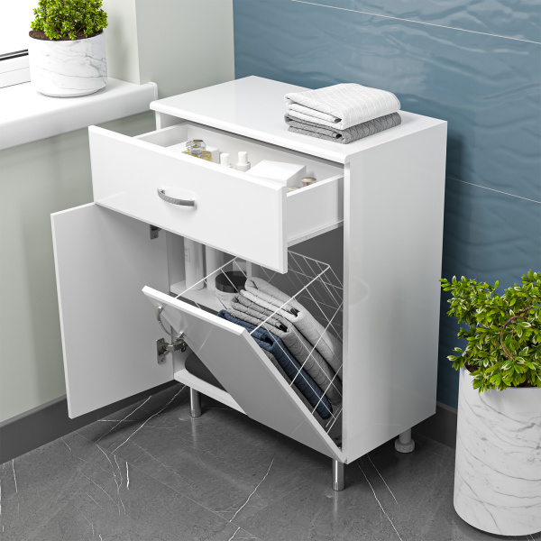 Комод Люси 50 с бельевой корзиной Э-Люс07050-011Бк