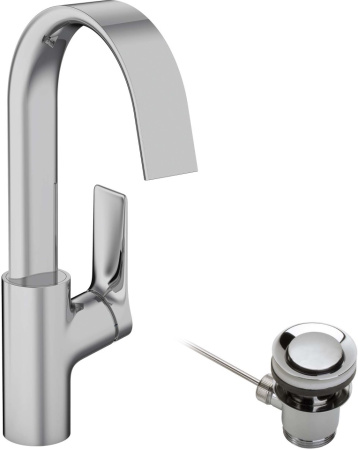Смеситель для раковины с донным клапаном Hansgrohe Vivenis 75030000 хром 