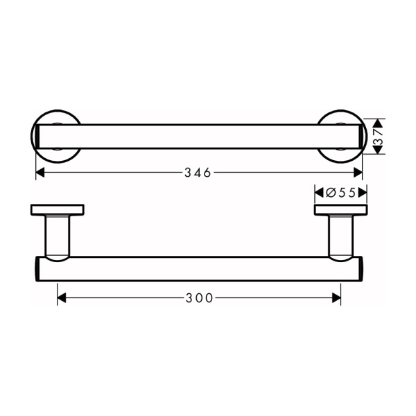 Поручень Hansgrohe Logis Universal 41713000 хром