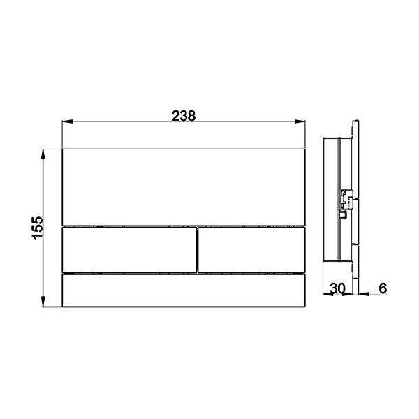 Клавиша смыва AQUAme AQM4117BG золото