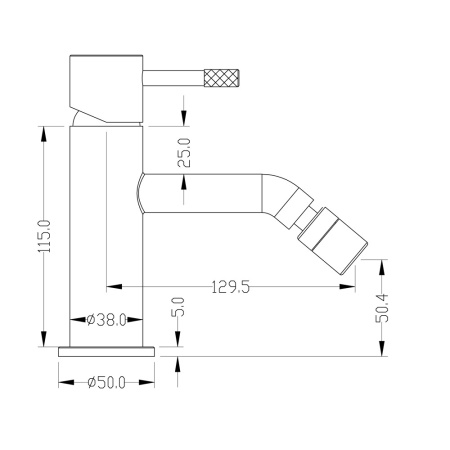 Смеситель для биде Boheme Uno 466-MG