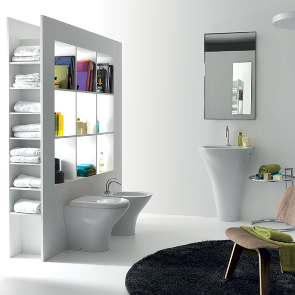 Приставной безободковый унитаз Kerasan Aquatech 371901 без сиденья