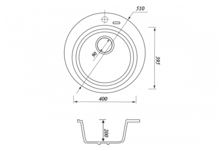 Кухонная мойка KAISER KMM-510 мрамор (KMM-510 Beige)