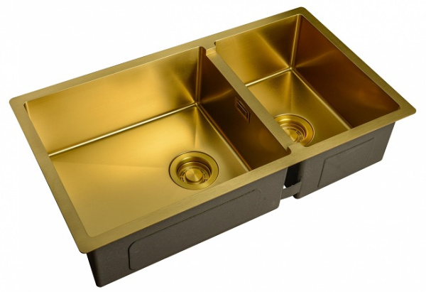 Кухонная мойка двойная Zorg ZL R 780-2-440 BRONZE