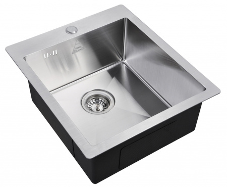 Мойка кухонная стальная (45x51) ZORG SH 4551 хром 
