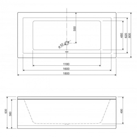 Передняя панель Cezares Plane PLANE-180-SCR