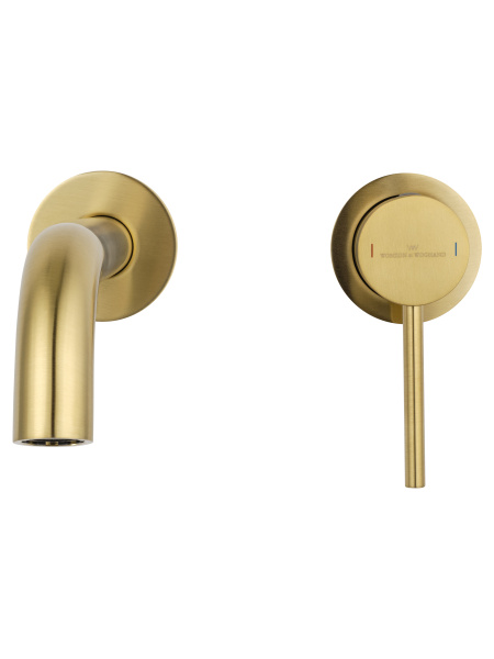 Смеситель для раковины встраиваемый WONZON & WOGHAND STICK, брашированное золото WW-88869017-BG