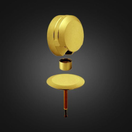 Декоративный сливной комплект Geberit d52, для ванны с поворотным механизмом и подводом: Позолота 150.425.45.1