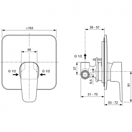 Смеситель для душа Ideal Standard Cerafine Model D A7188AA