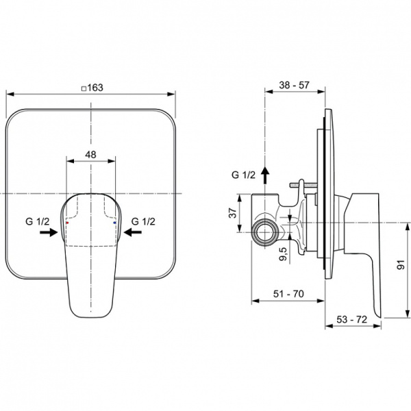 Смеситель для душа Ideal Standard Cerafine Model D A7188AA