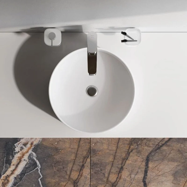 Раковина накладная (40х40) Am.Pm Func M8FWCC40400WG белый