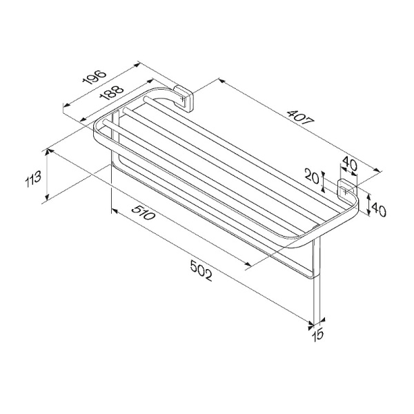 Полка для полотенец AM.PM Func A8F37700