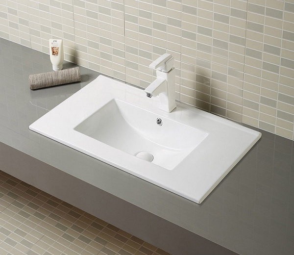 Раковина встраиваемая сверху (76х46,5) Gid 9075e